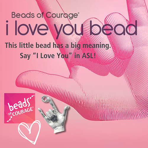 Beads of Courage® I Love You Bead- A sign of human caring without saying a word.